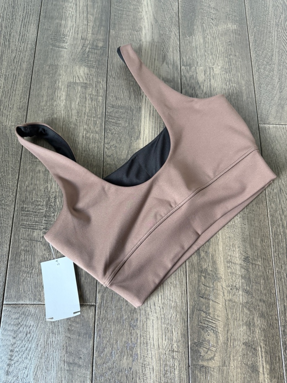 Varley Dark Chocolate Coffee Bean Scoop Neck FreeSoft Cori Bra Sports Bra S $73 - Picture 8 of 11